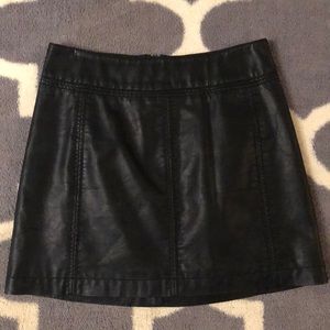 Free People faux leather skirt.
